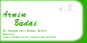 armin budai business card